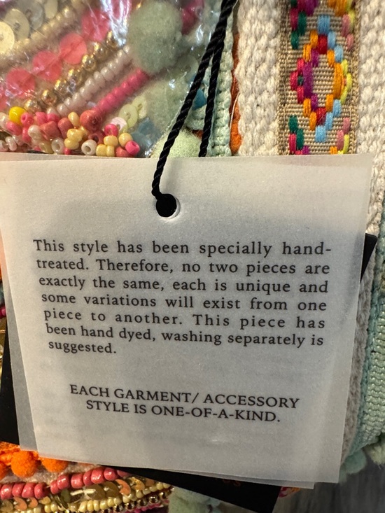 NWT America & Beyond Multicolor Embroidered Tote with Zip Pouch Set - Picture 6 of 13